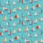 Preview: Stoffset 5, 3 Nauticalstoffe. 50 x 110 cm