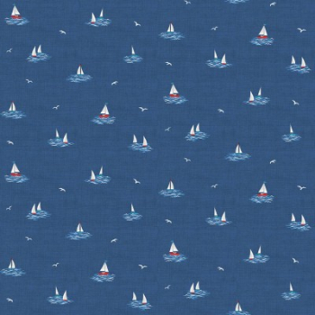 Nautical, little boats dark blue