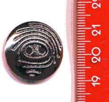 Schmuckknopf silberf. Spirale Gr. 36