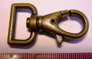 Karabinerhaken 40 x 16 mm altgold