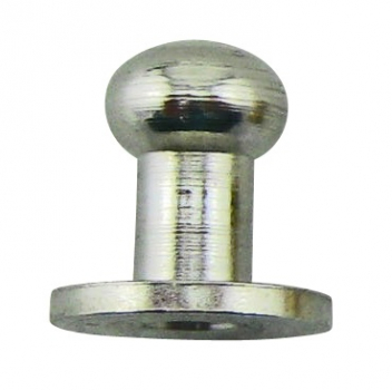 Beiltaschenknopf, mittlere Größe Nickel, 10 mm