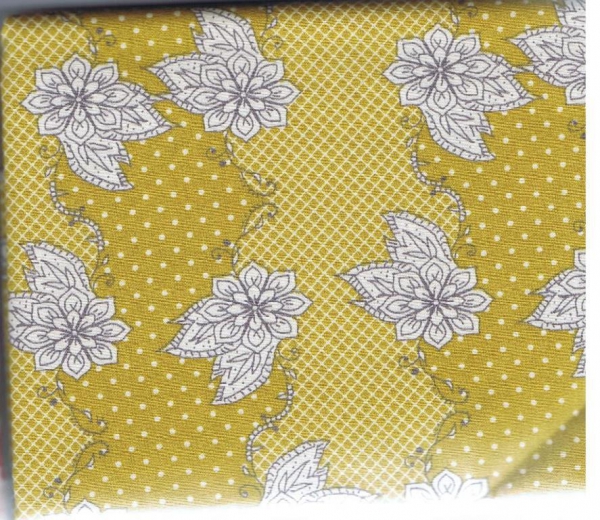 yellow flower print, 40 x 110 cm