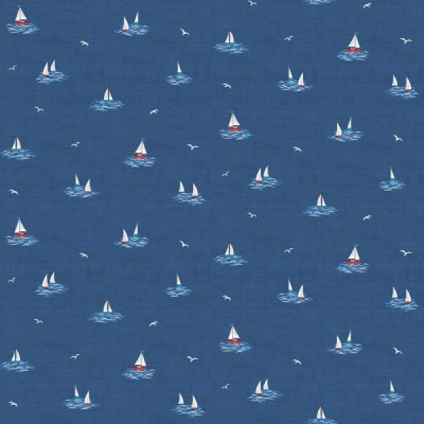 Nautical, little boats dark blue