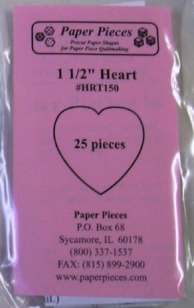 P-P Patchworkkarton heart ,25 st. 2,5 inch