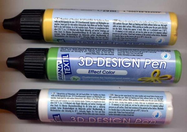 3D-Design Pen - Plusterfarbe für Textilien