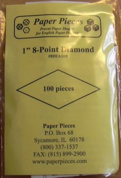 P-P Patchworkkarton 8-point diamondsqare 100 st. 1,0 inch