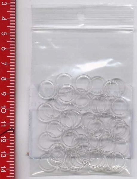 Kunststoffringe 10 mm transparent, 5 Stück/Packung