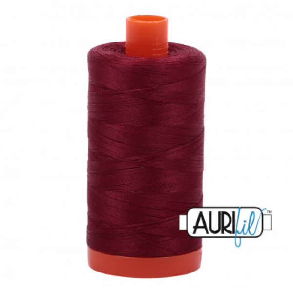 Aurifil Mako NE 50-2, 2460	dark carmine red