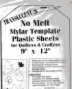 No Melt Mylar Template Plastic